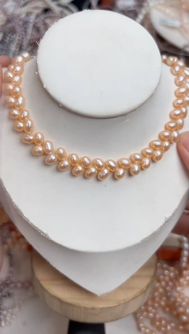 未镶嵌福利淡水珍珠野生无核*强光珍珠麦穗项链