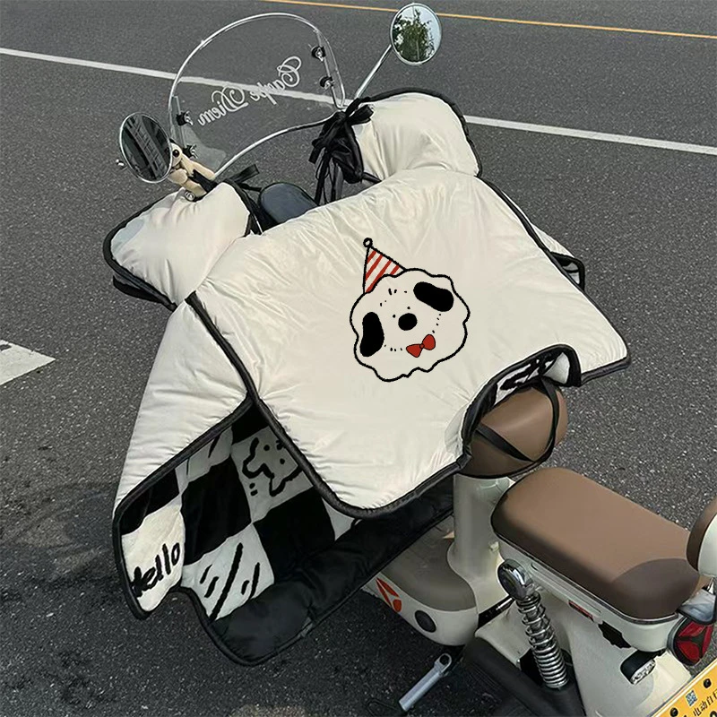 电动车挡风被冬季加绒加厚电瓶摩托车防水防风罩冬款防雨护脖通用