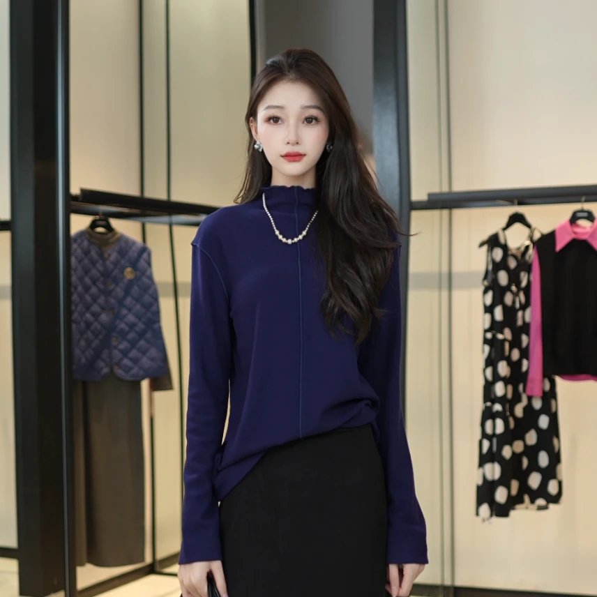 GIRDEAR/哥弟新款套头ins拼接宽松女士印花长袖130088