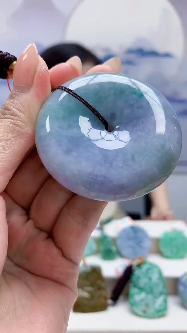 未镶嵌定制翡翠4852MM-毛货挂件33