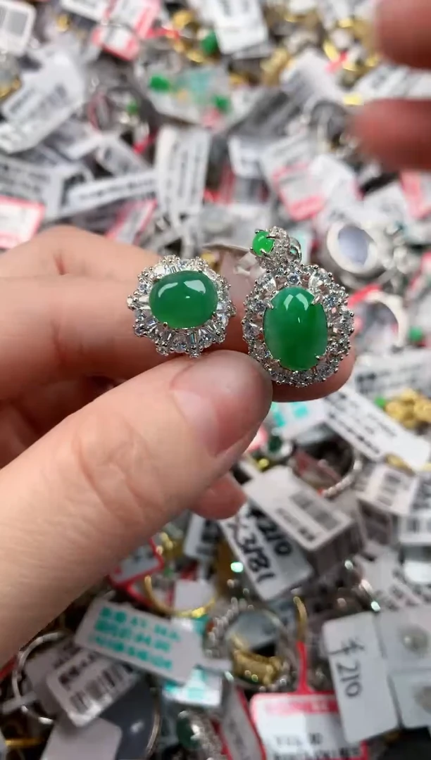 银S925镶嵌戒指翡翠11-11-11---8