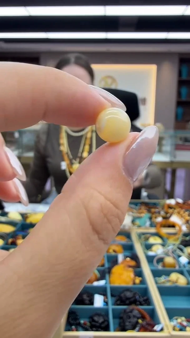 琥珀颈饰未镶嵌6秒拍号 假一罚三 9mm