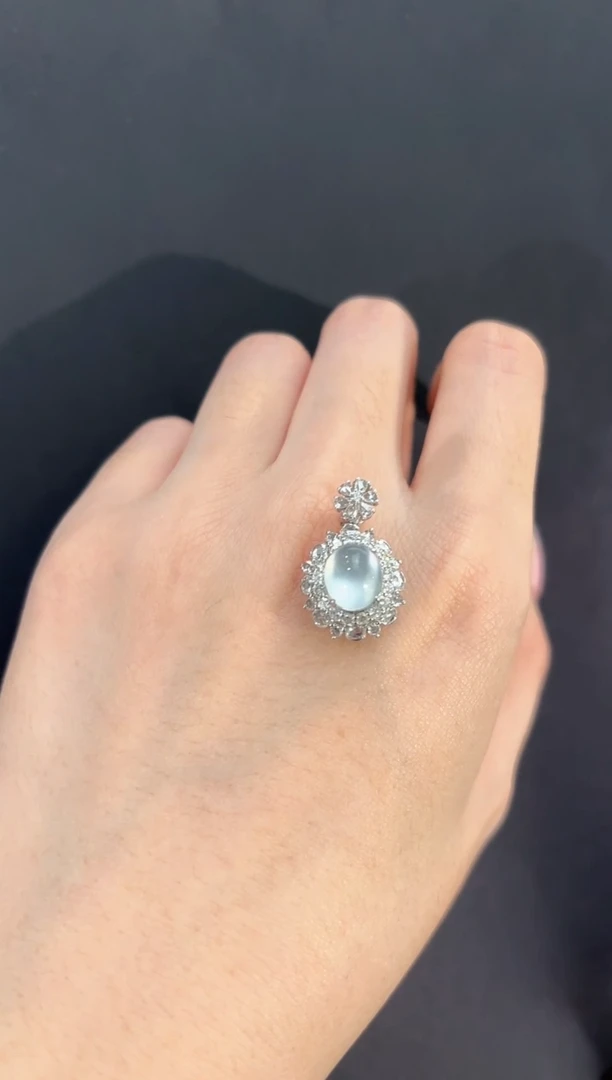 吊坠(不含链)18K金镶嵌翡翠蛋面吊坠多人不退不换