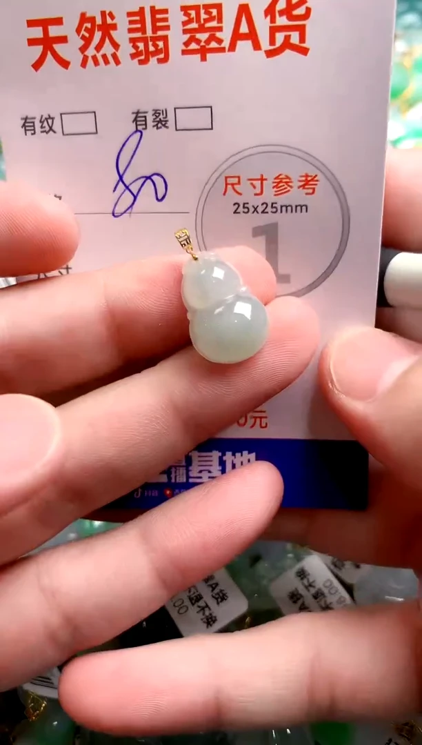翡翠18K金镶嵌颈饰24000253