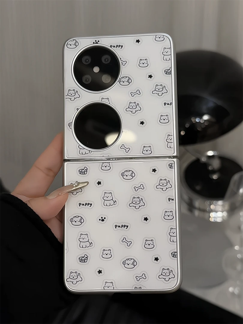 （华为pocket系列）适用华为pocket2手机壳p50折叠玻璃女满屏西高地