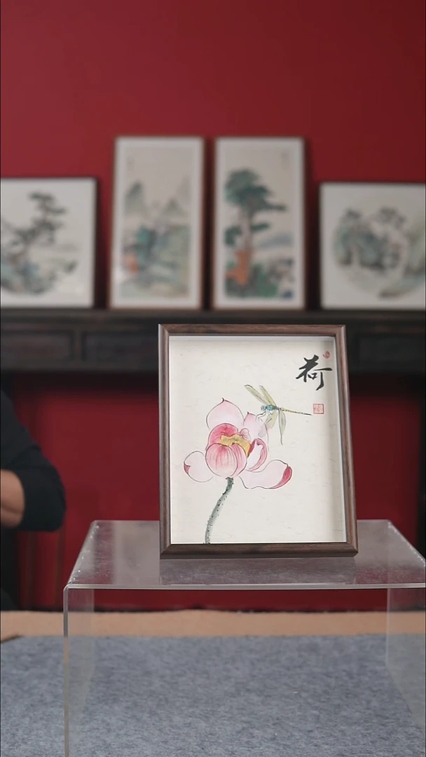 国画纯手写纯手绘-带框尺寸22*27