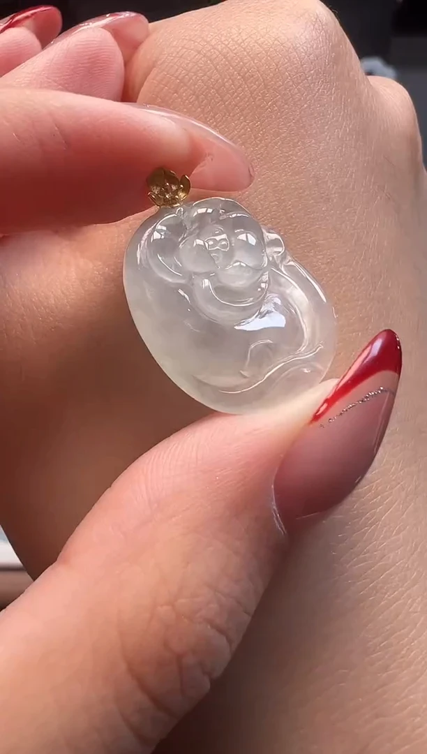 吊坠(不含链)18K金镶嵌翡翠 缅甸珠宝严选