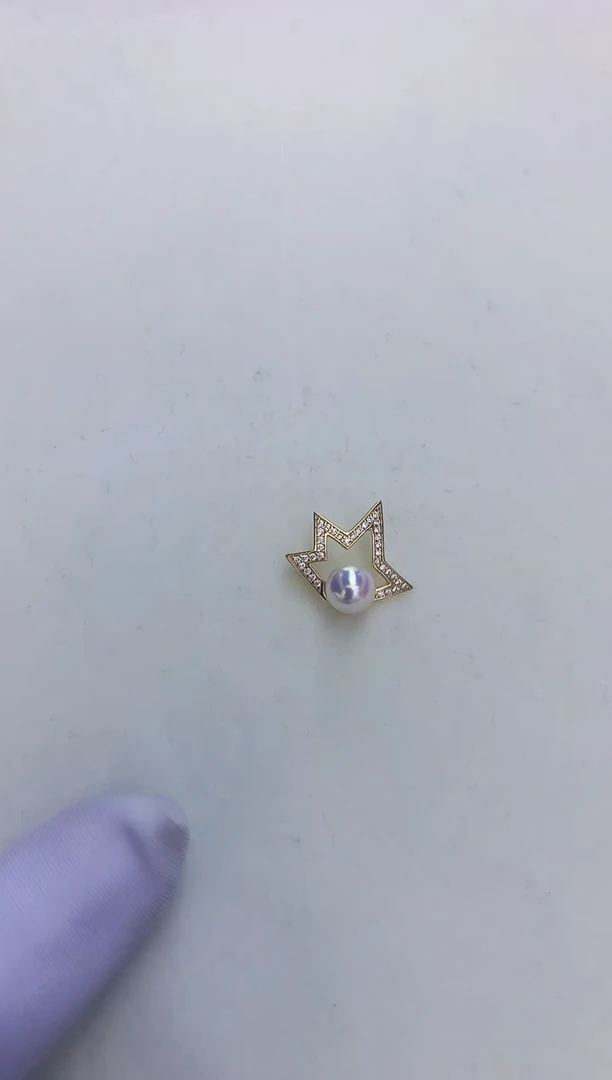 银S925镶嵌DA海水珍珠 GD055 吊坠
