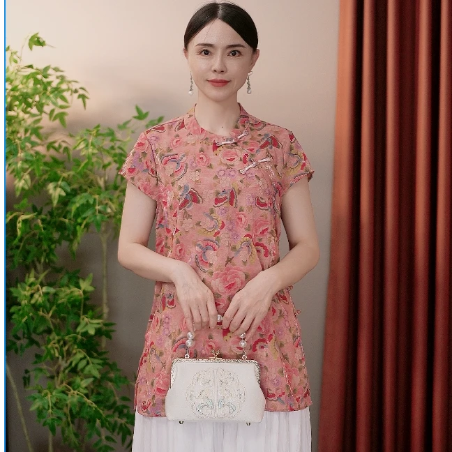 新中式国风蝶恋花上衣0274