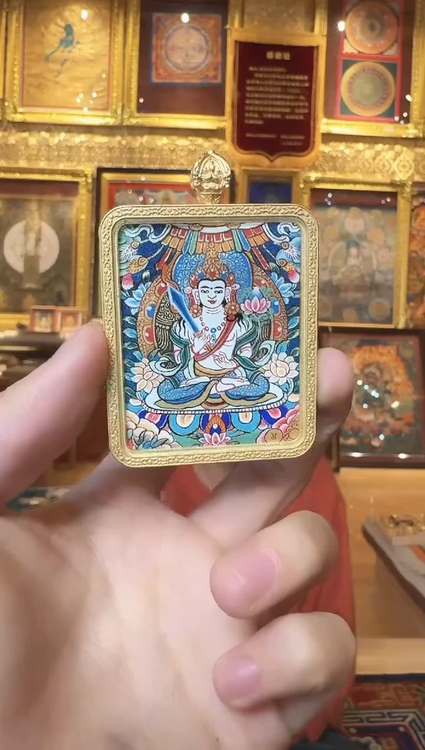 吊坠虚老师--热贡纯手绘
