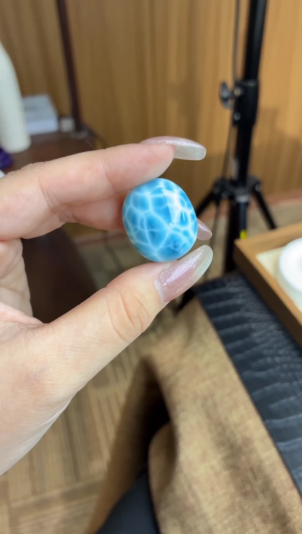 未镶嵌针钠钙石（海纹石）颈饰火山蓝海纹石裸石吊坠