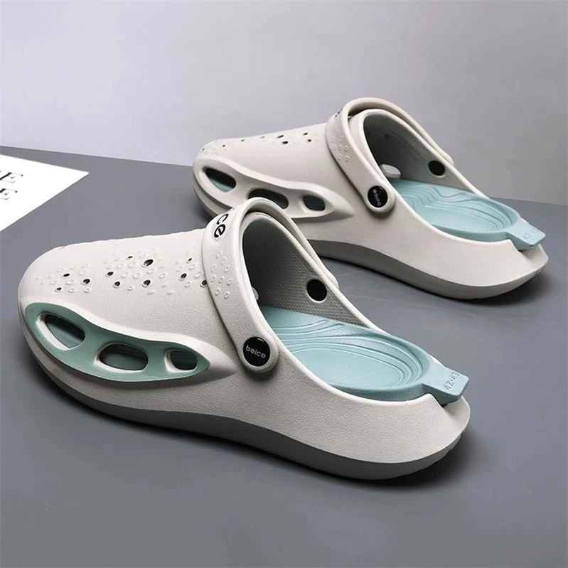 路约威格洞洞鞋男夏季休闲厚底防滑防臭凉鞋户外沙滩开车包头拖鞋