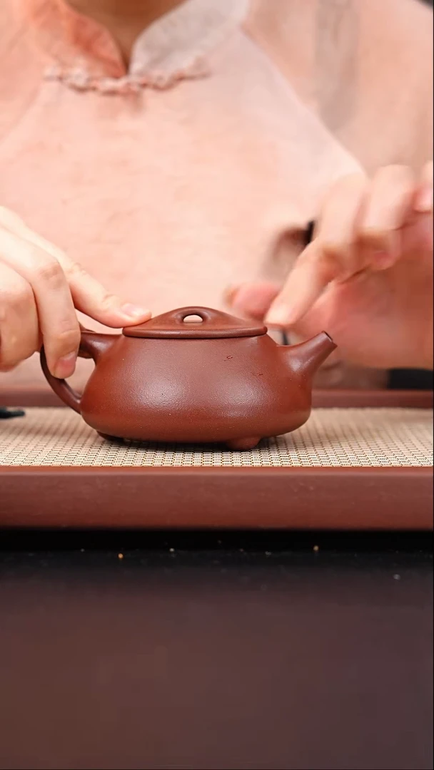 茶壶紫砂红皮龙景舟石瓢280cc周梓威