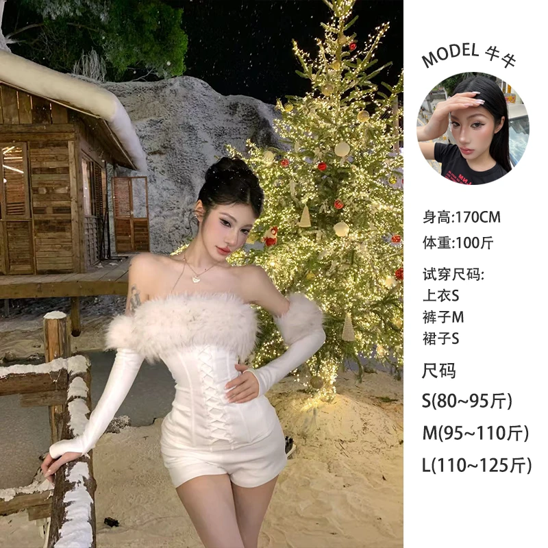 牛牛【雪国卡戴珊】法式性感辣妹鱼骨胸衣套装N25Y30226+N25K30227