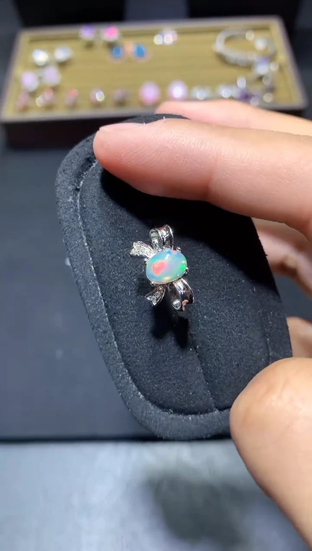 未镶嵌欧泊戒指Q50【多样性发其一】