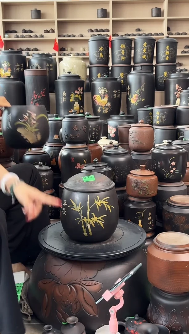 罐完品茶叶罐 龙蛋彩填 573