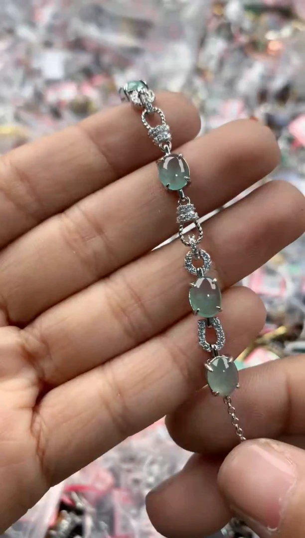 银S925镶嵌戒指翡翠14              8