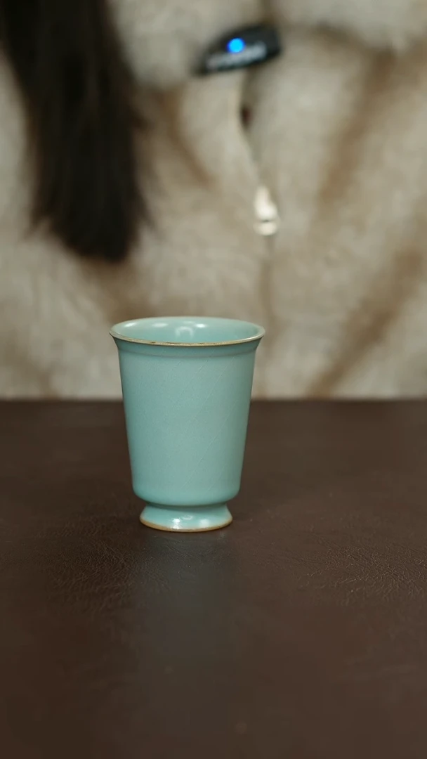 摆件陶原矿原釉汝宋汝瓷 微瑕