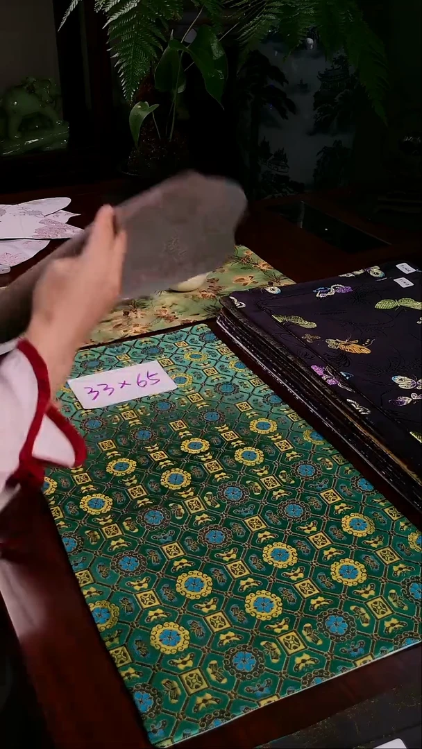【绿四达双面】中国风干泡织锦茶席33*65