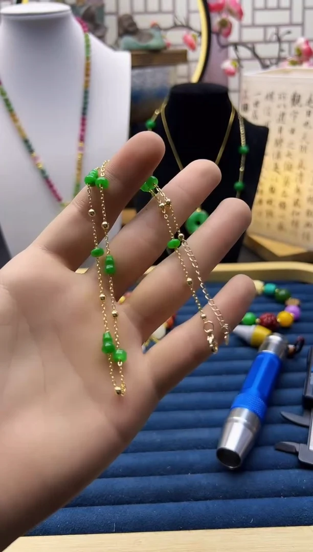 【闪购商品】翡翠颈饰14K金镶嵌X642