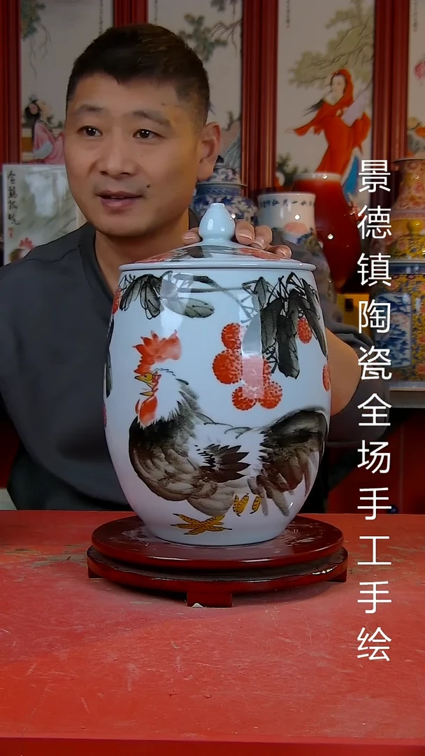 摆件景德镇陶瓷 全场手工手绘