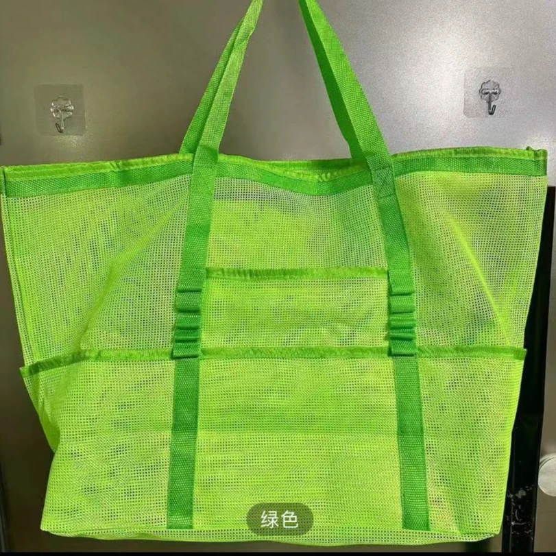 手提包网红时尚绿色编织网格