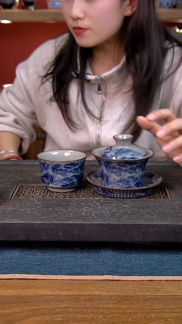 简装家用款2件套 老陶泥开片纹陶瓷茶具