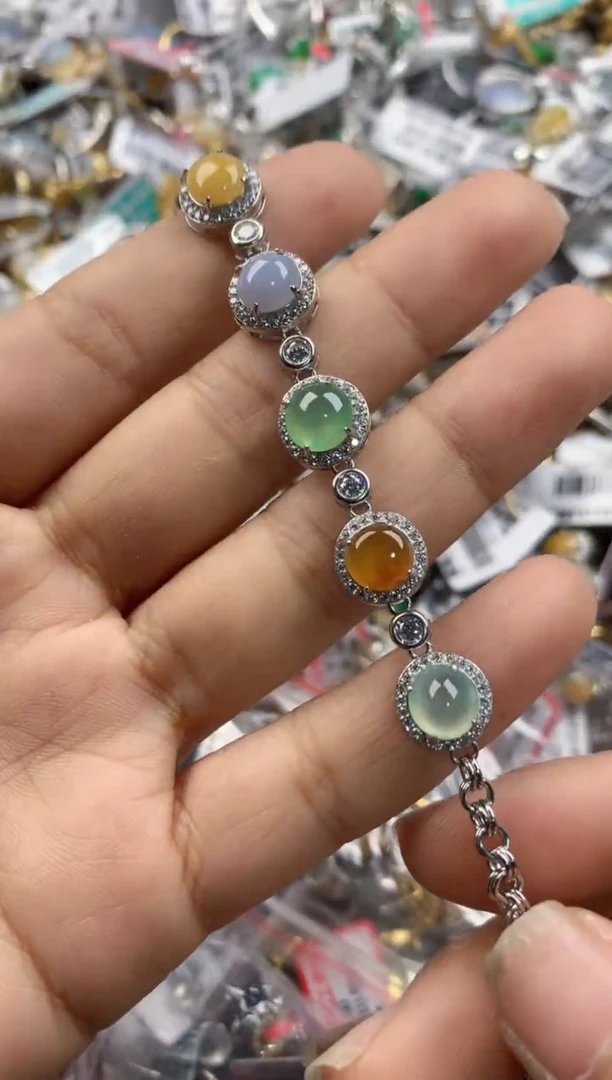 银S925镶嵌戒指翡翠222----4