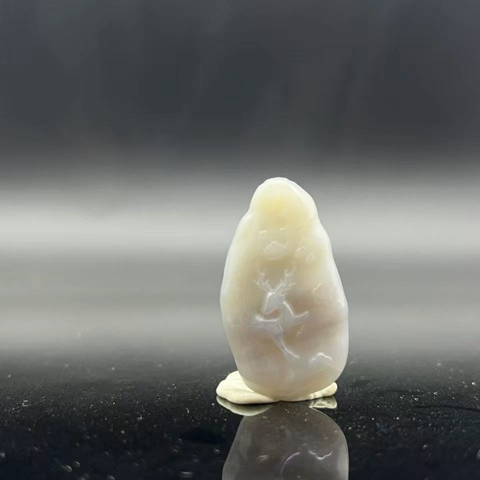 和田玉烟紫一路有你吊坠7500