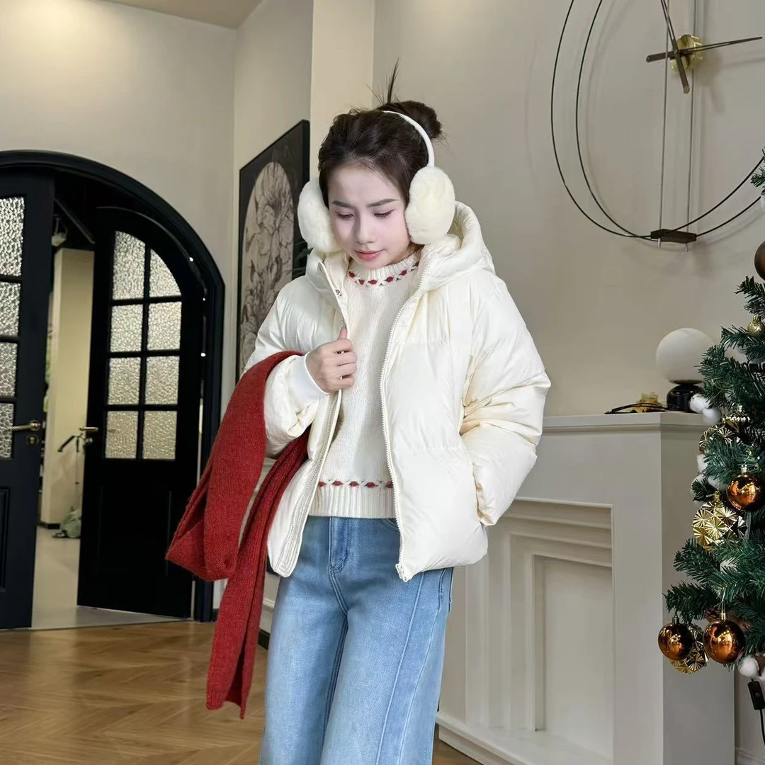 【PGXIAOM】润秀定制黑白两色简约连帽羽绒服YR5617