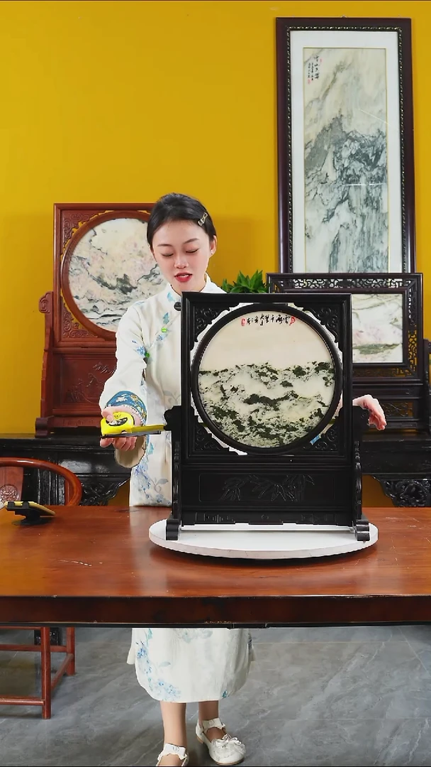 石材天然大理石画摆件