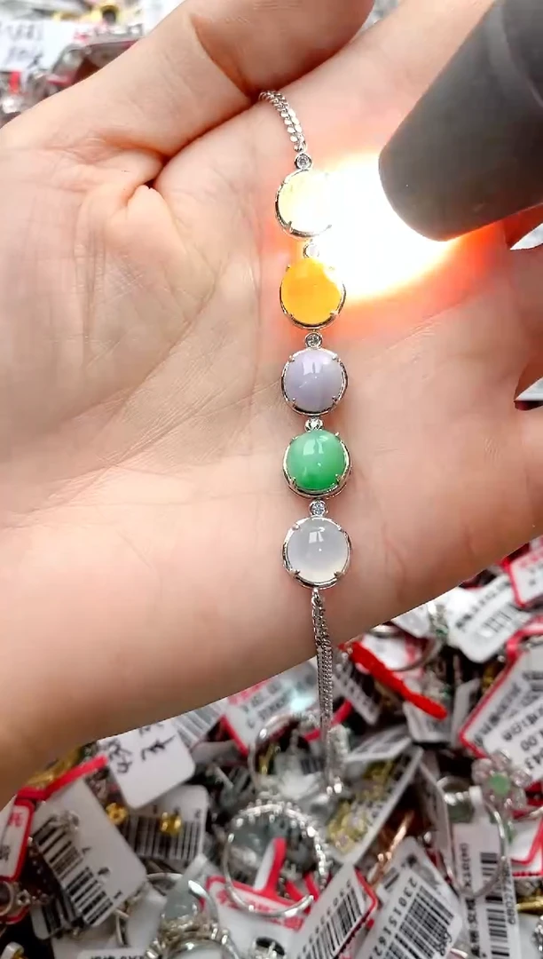 【闪购商品】翡翠戒指银S925镶嵌5555555     3