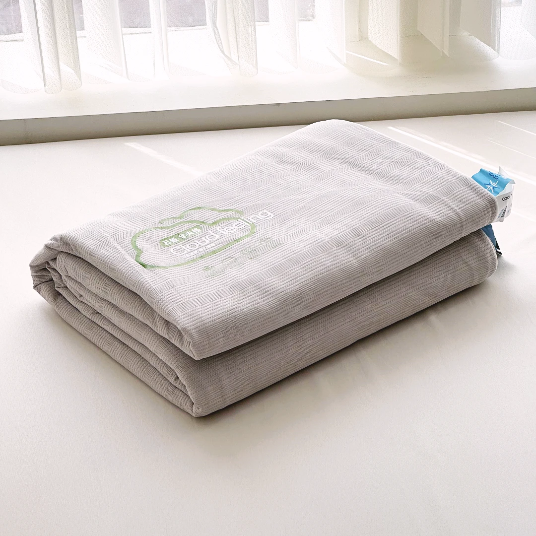 专享【京かわ会社】华夫格舒适夏凉被200*230cm  浅灰
