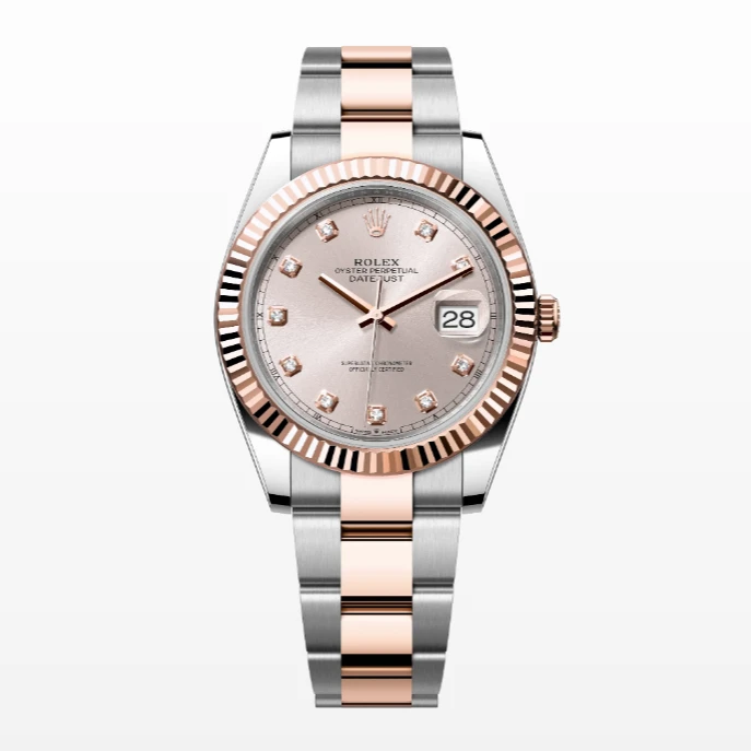 99新 Rolex/劳力士 全套/日志 41mm/126331/粉盘钻刻/间玫瑰金