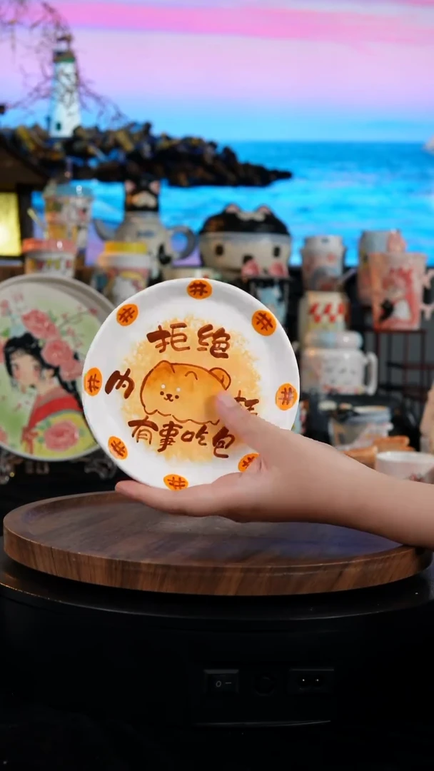 陶瓷便携款手工手绘景德镇陶瓷