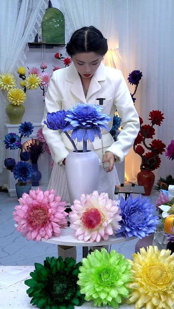 永生洋蓟紫色2头【吸色不均】9409