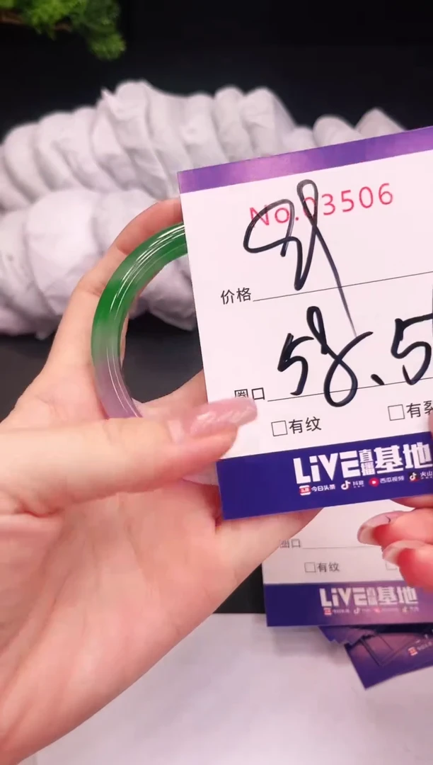 未镶嵌手镯翡翠3506