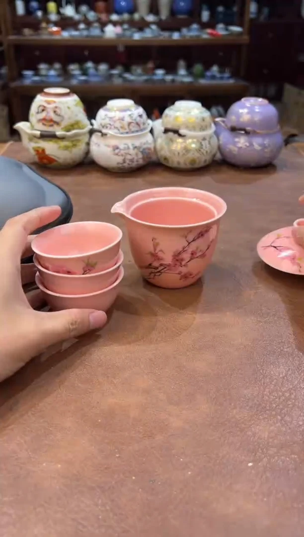 真的很便宜超好看会开片的旅行茶具