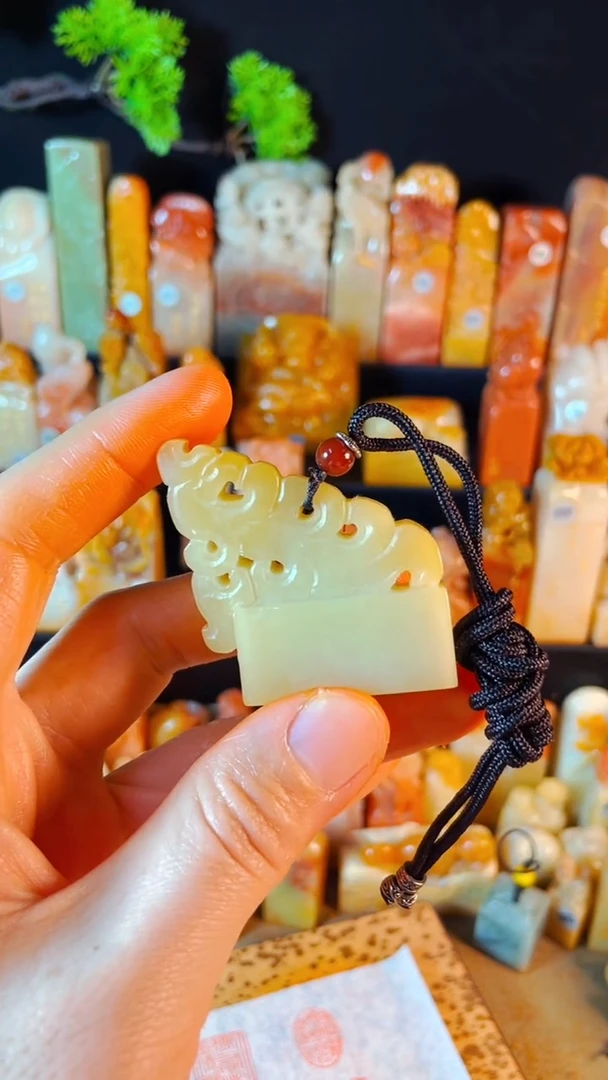 寿山石印石章料*包刻平安喜乐