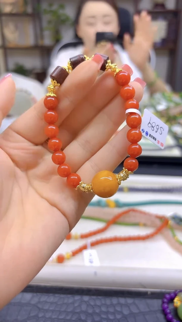 未镶嵌手链南红玛瑙DIY款S689