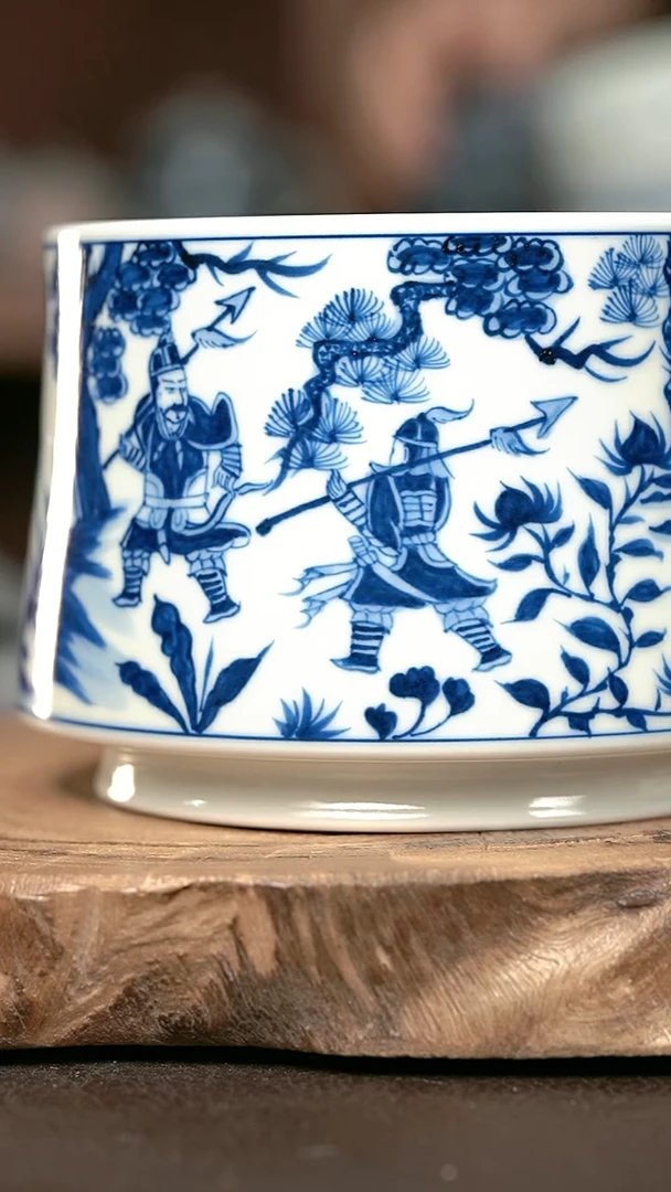 手绘手绘高温现代瓷  气   人物马蹄水洗800cc