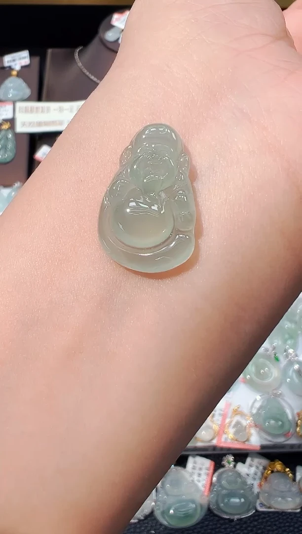 翡翠未镶嵌吊坠(不含链)财神爷吊坠