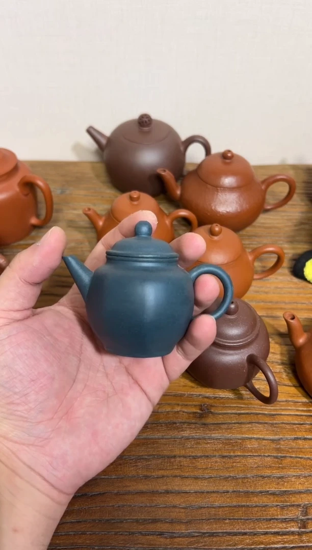 茶壶紫砂第***续红泥八方水平壶