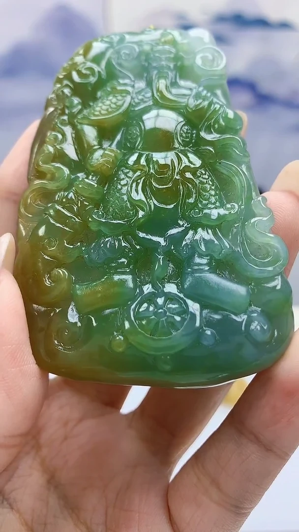 未镶嵌定制翡翠4868xx-毛货挂件48