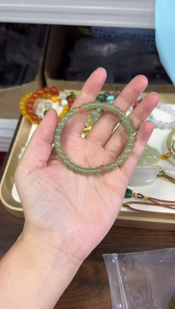 未镶嵌手链和田玉孤品和田玉晴水貔貅直切手链[2756]