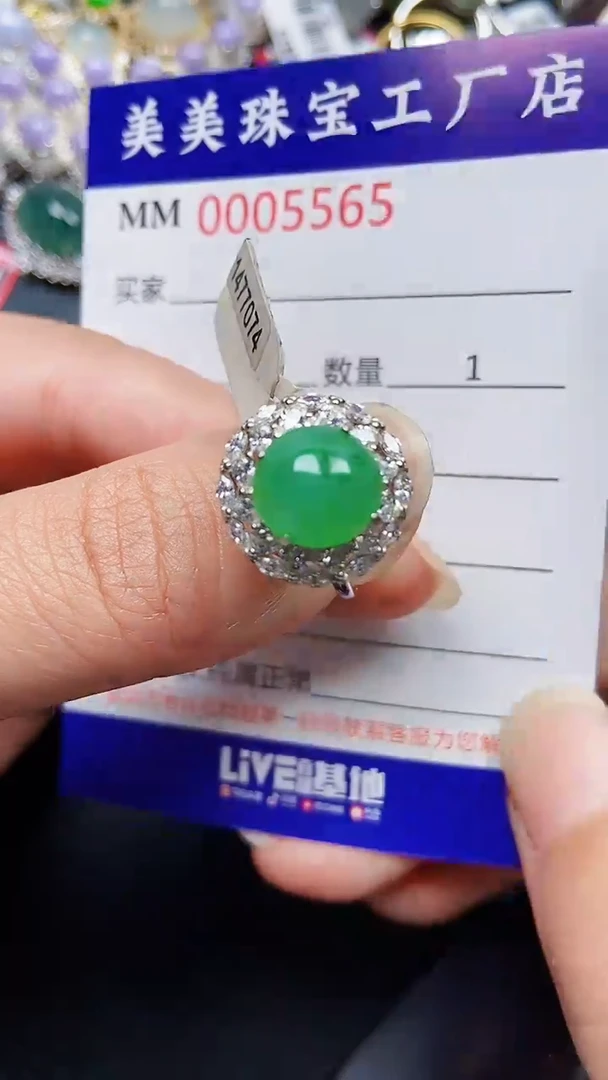 颈饰银S925镶嵌翡翠5565