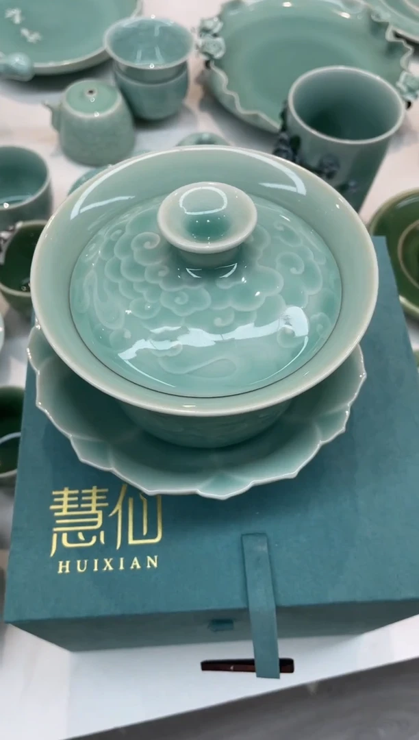 瓷纯手工 特价福利 微瑕 慧仙青瓷