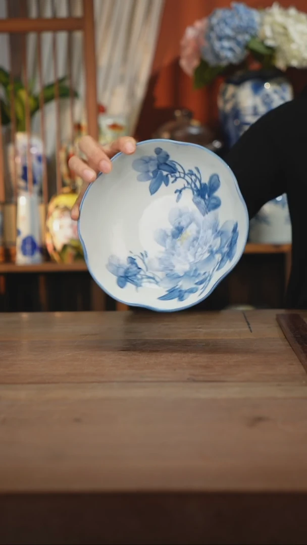 瓷片景德镇设计师釉下手绘陶瓷餐具