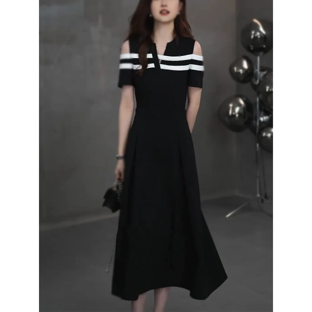 气质撞色时尚设计感女装连衣裙JYFAMX240 509823