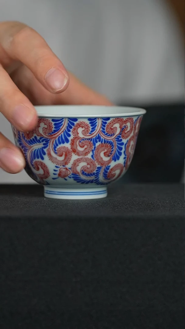 润翠堂釉里红凤尾草009